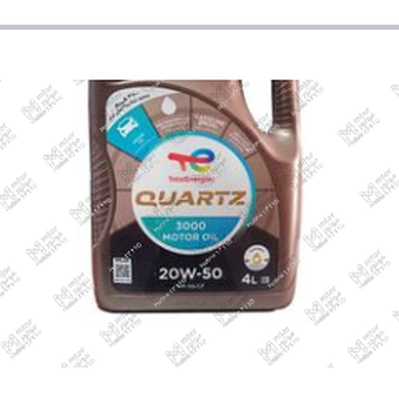 
توتال كوارتز 4 لتر 3000كم 20W50 API SG/CF QUARTZ 3000 MOTOR OIL
