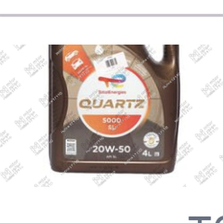 
توتال كوراتز 4 لتر 5000 كم 20W50 API SL QUARTZ 5000