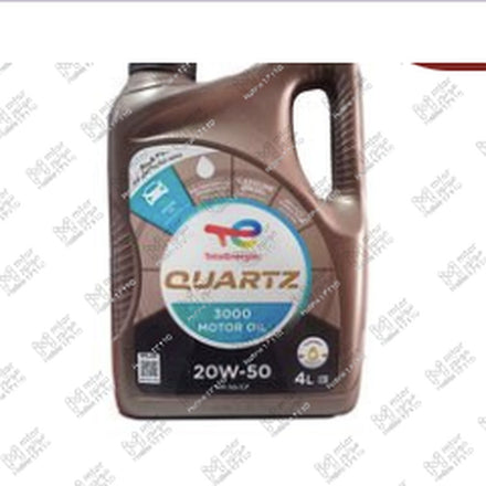 
توتال كوارتز 4 لتر 3000كم 20W50 API SG/CF QUARTZ 3000 MOTOR OIL